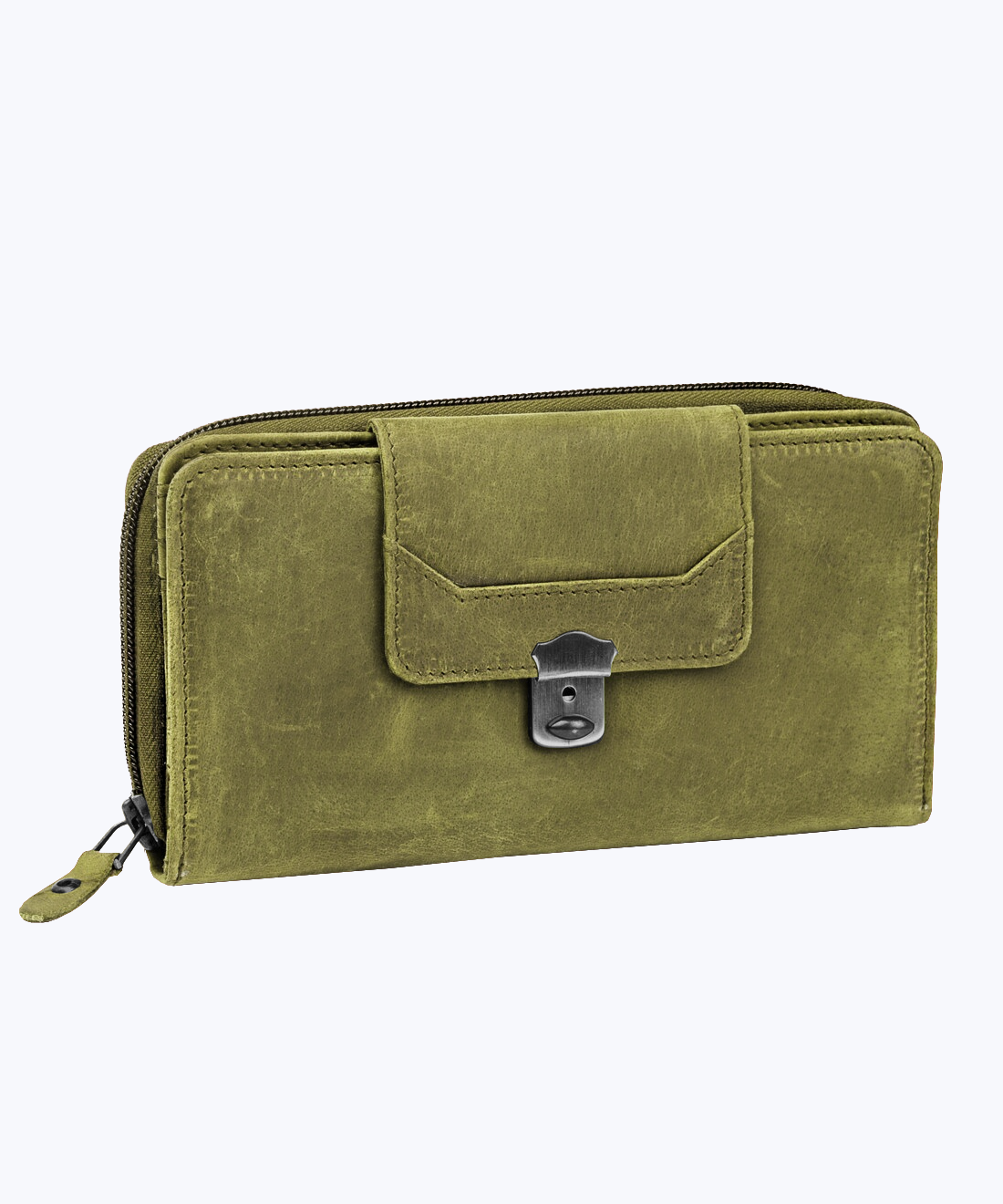 Leather zip around wallet