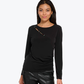 Black jersey top