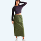 Long cargo skirt