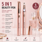 5-in-1 Electric Beauty Pen – Facial Hair & Eyebrow Trimmer with LED Light